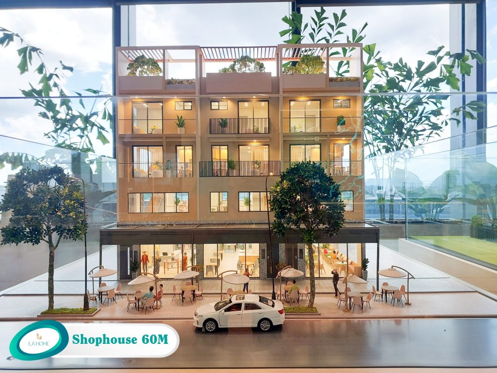 Phối cảnh nhà phố thương mại shophouse LA Home Bến Lức, Long An