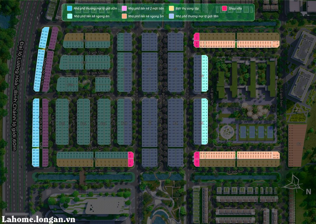 Mặt bằng phân khu River Park LA Home với 699 sản phẩm tại lõi trung tâm