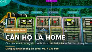 Phối cảnh căn hộ LA Home trong khu đô thị sinh thái 101,4 ha Bến Lức Long An